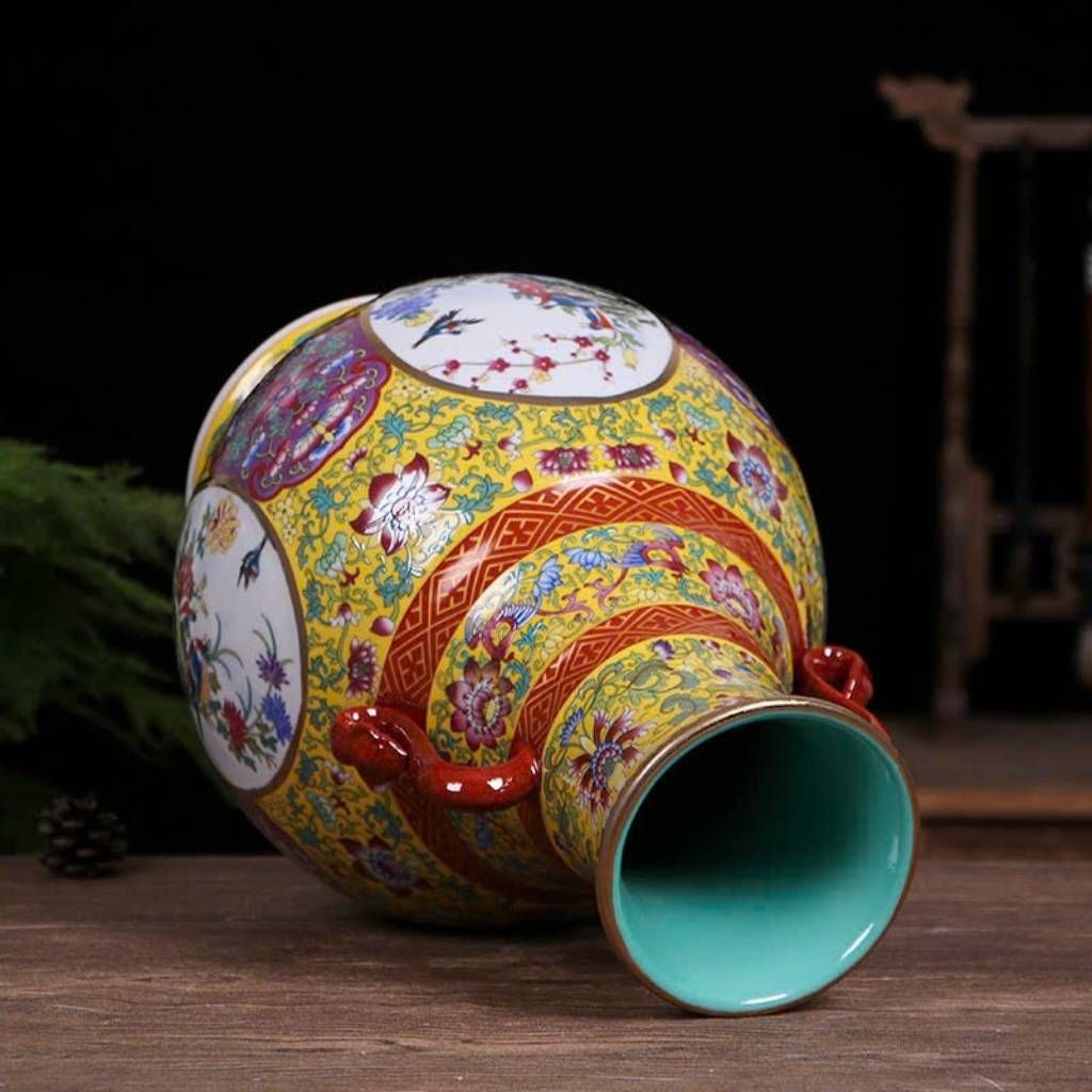 Bình gốm hoa điểu BKCECN-9148