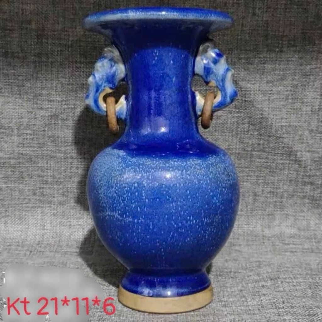 Bình gốm men xanh cobal BKCECN-9149