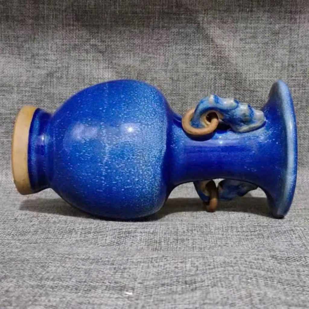 Bình gốm men xanh cobal BKCECN-9149