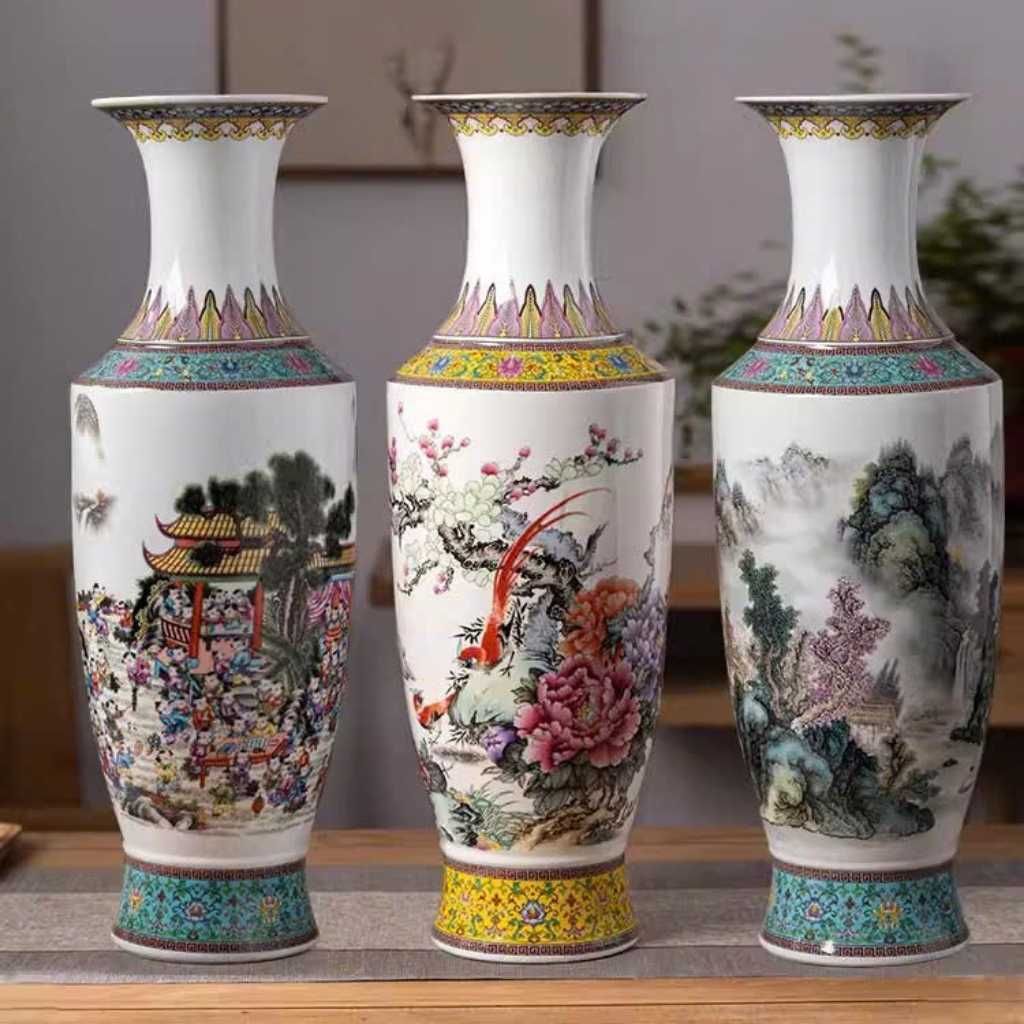 Bình gốm vẽ vàng thủ công BKCECN-9172