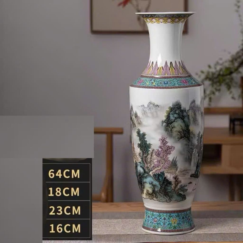 Bình gốm vẽ vàng thủ công BKCECN-9172
