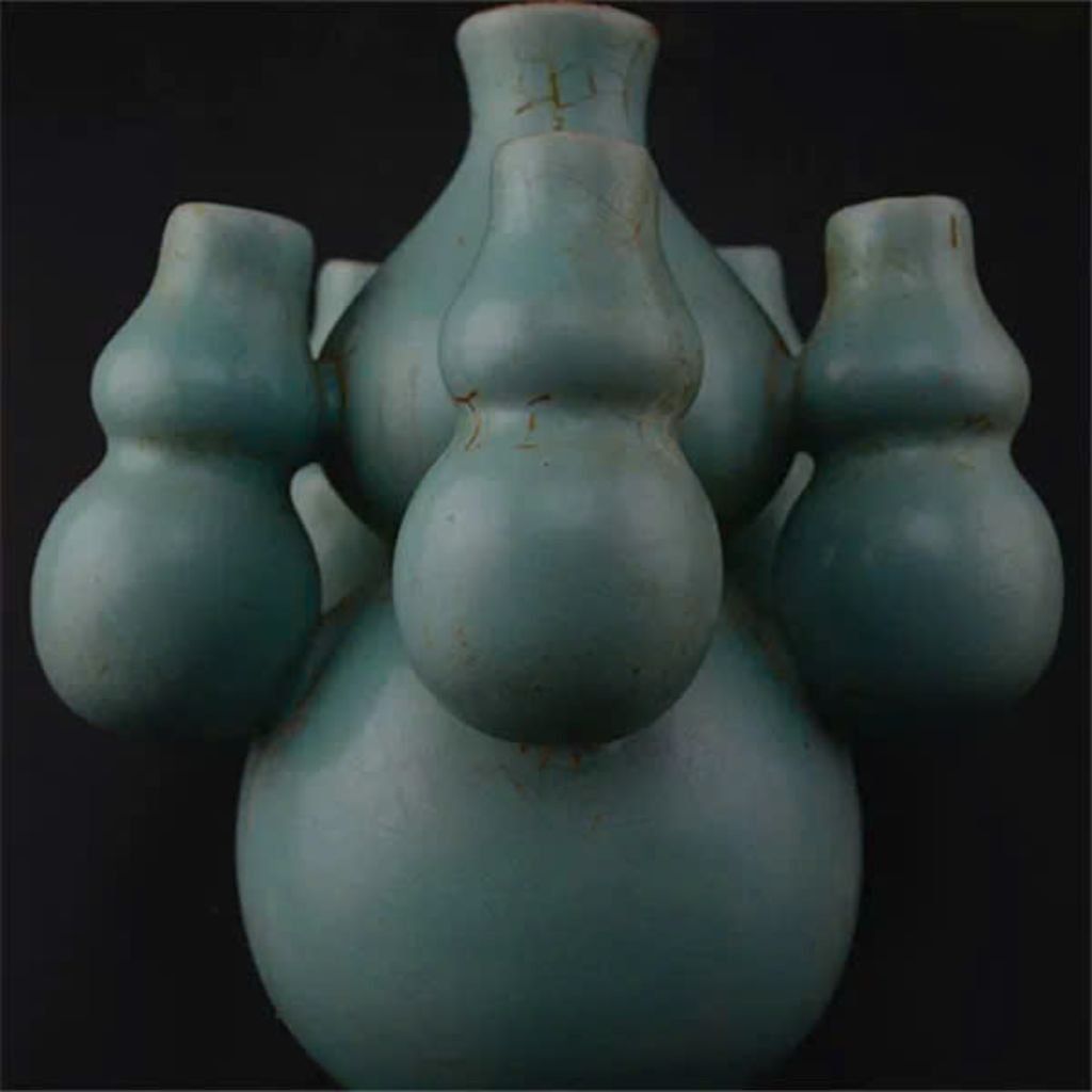 BÌNH BẦU NĂM ỐNG MEN XANH TRỜI BKCEVN-9072