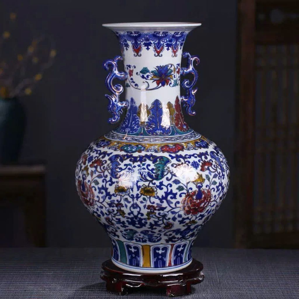 Bình hoa mẫu đơn trang trí BKCECN-9096