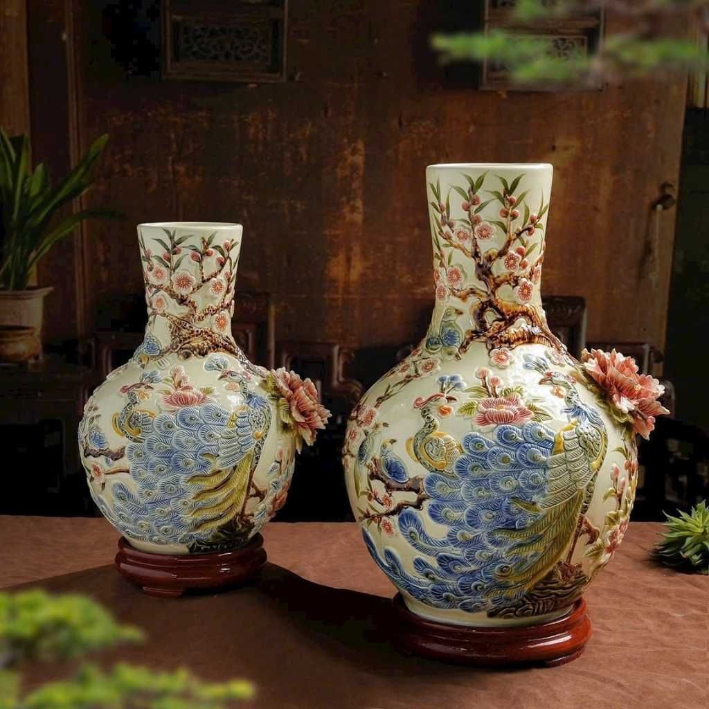 Bình gốm sứ bát tràng thuận buồm BKCEVN-9140