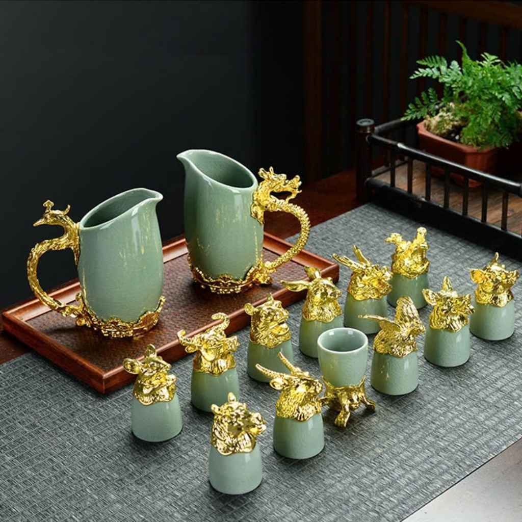 Bộ Rót Rượu 12 Con Giáp BKCECN-9193