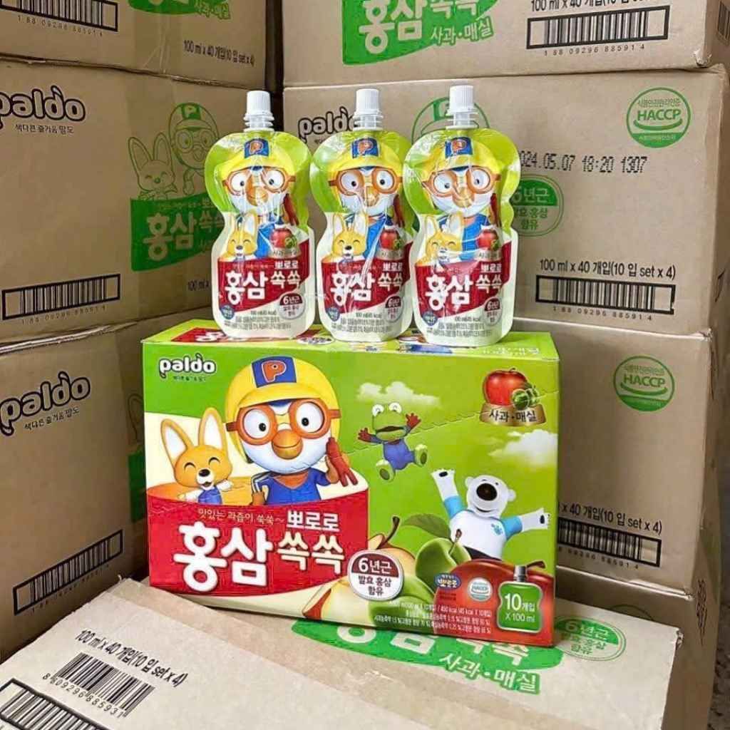 NƯỚC HỒNG SÂM TRÁI CÂY PALDO PORORO BKHEKR-9110