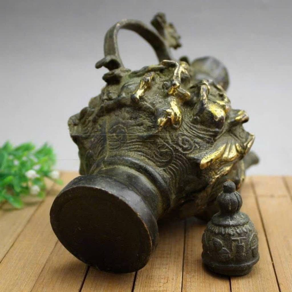 BÌNH RƯỢU ĐỒNG CỔ TRANG TRÍ BKMECN-9090