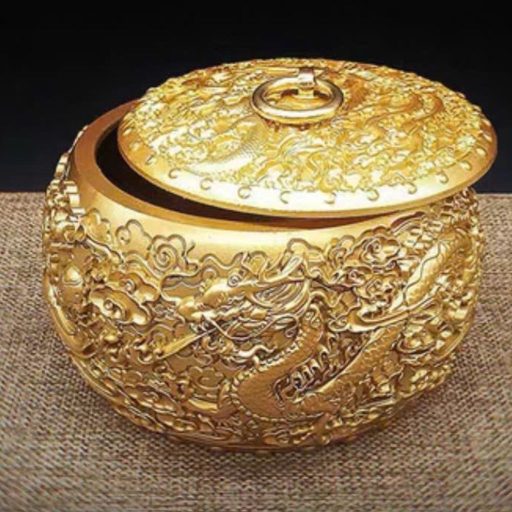 Hộp đựng trà bằng đồng BKMEVN-9066