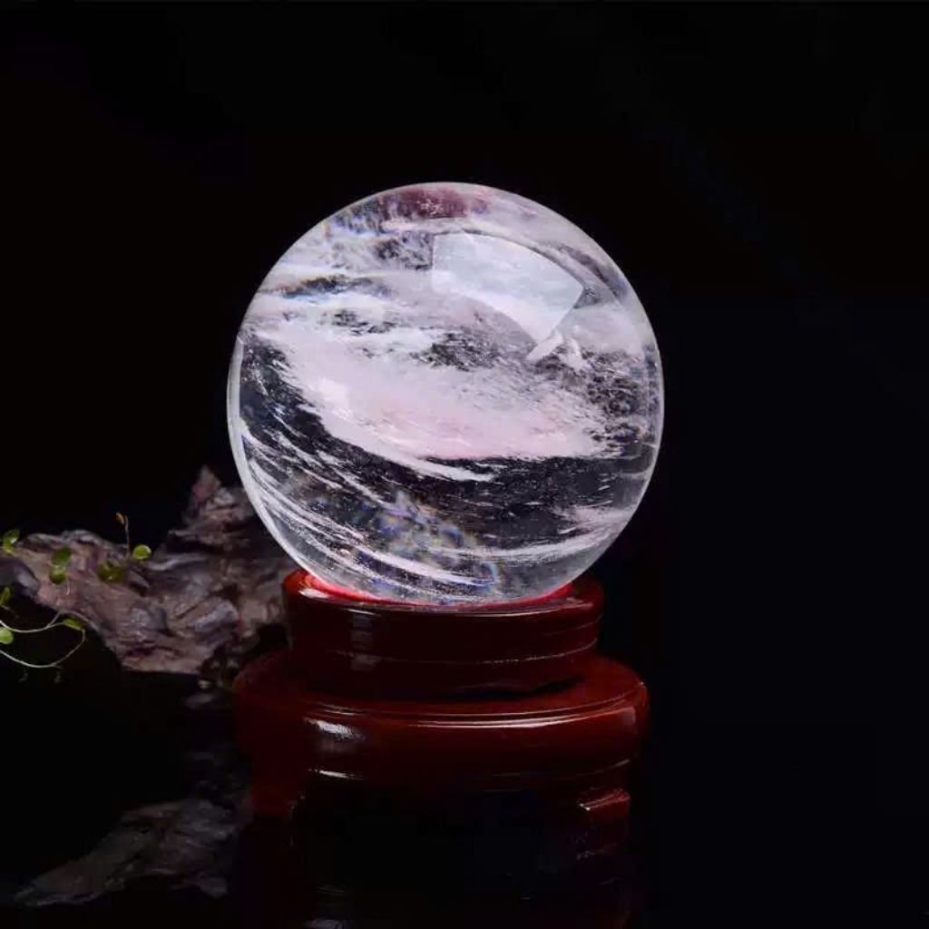 Bi cầu thuỷ tinh núi lửa trắng BKSTVN-9075