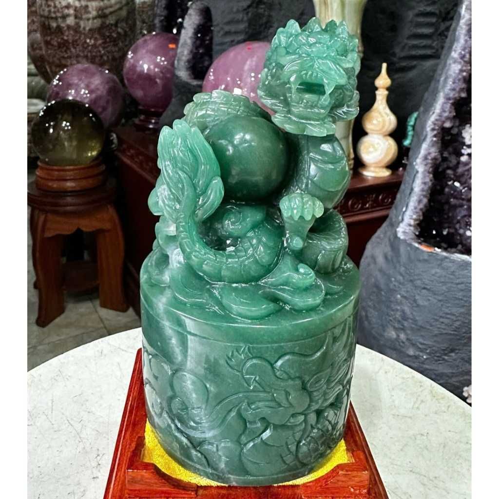 Ấn rồng thạch anh xanh BKSTVN-9121