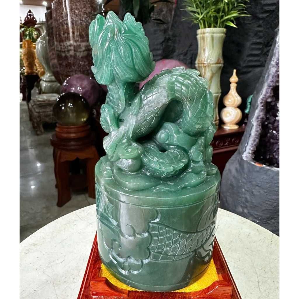 Ấn rồng thạch anh xanh BKSTVN-9121