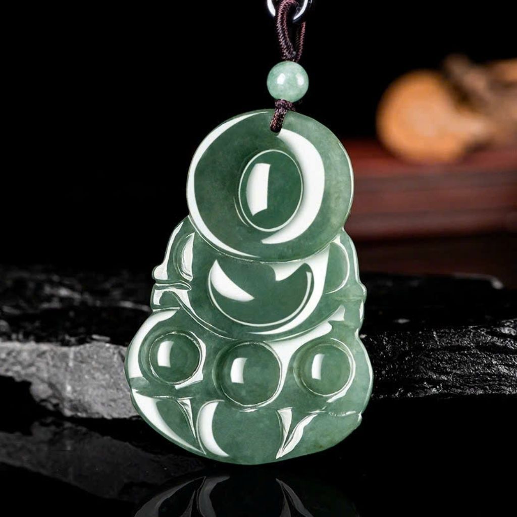 Mặt dây Quan Âm Ngọc A tự nhiên BKSTCN-9122