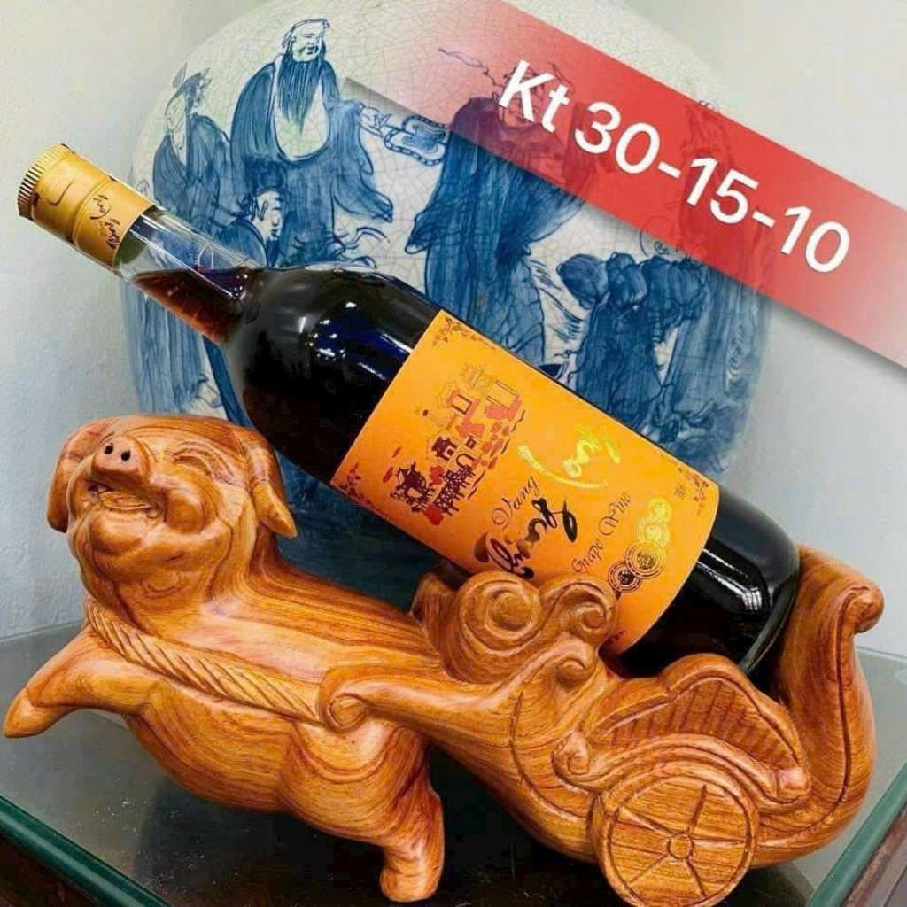 Heo kéo xe gỗ hương BKWOVN-9027