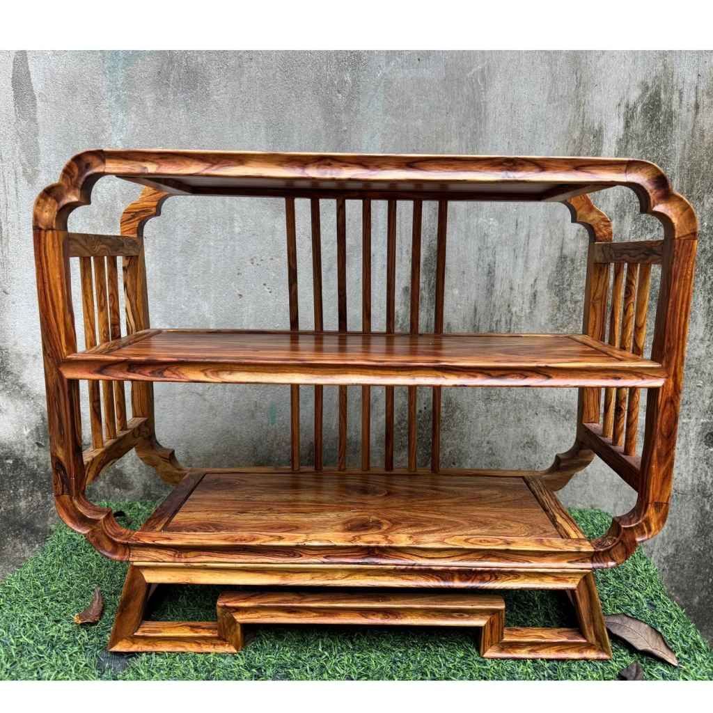 Kệ kê đồ gỗ sưa đỏ BKWOVN-9047