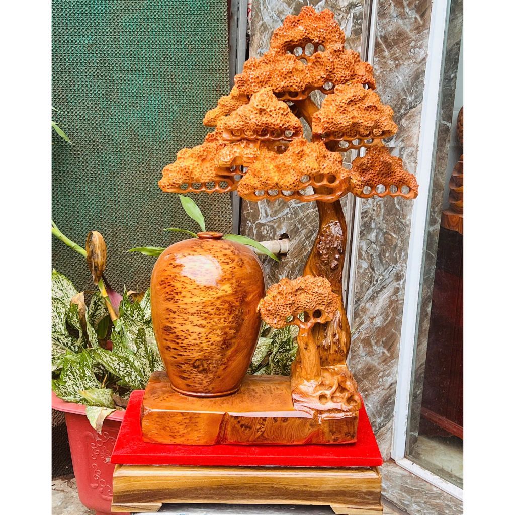 Bình tùng bonsai gỗ nu ngọc am BKWOVN-9075