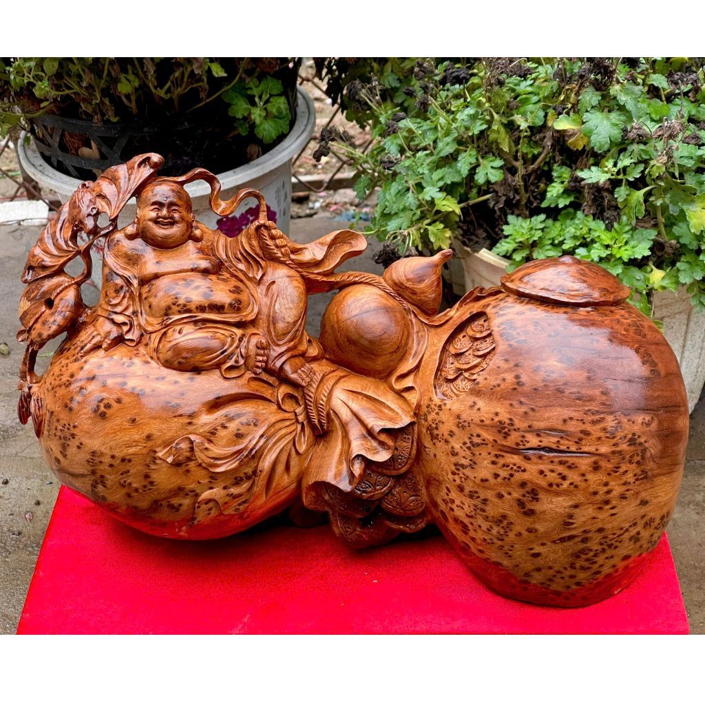 Di lạc ngồi bao tiền gỗ Nu ngọc am BKWOVN-9078