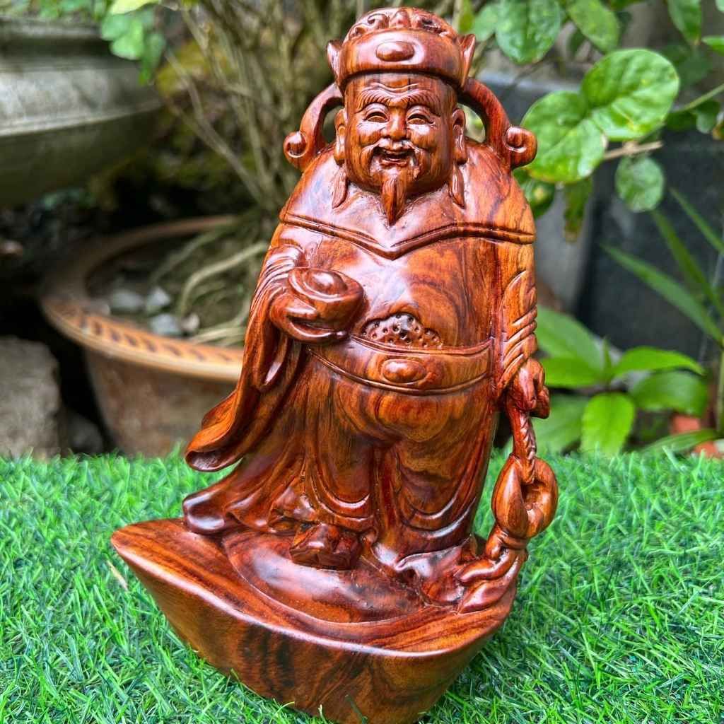 Tác phẩm cụ thần tài gỗ sưa BKWOVN-9103