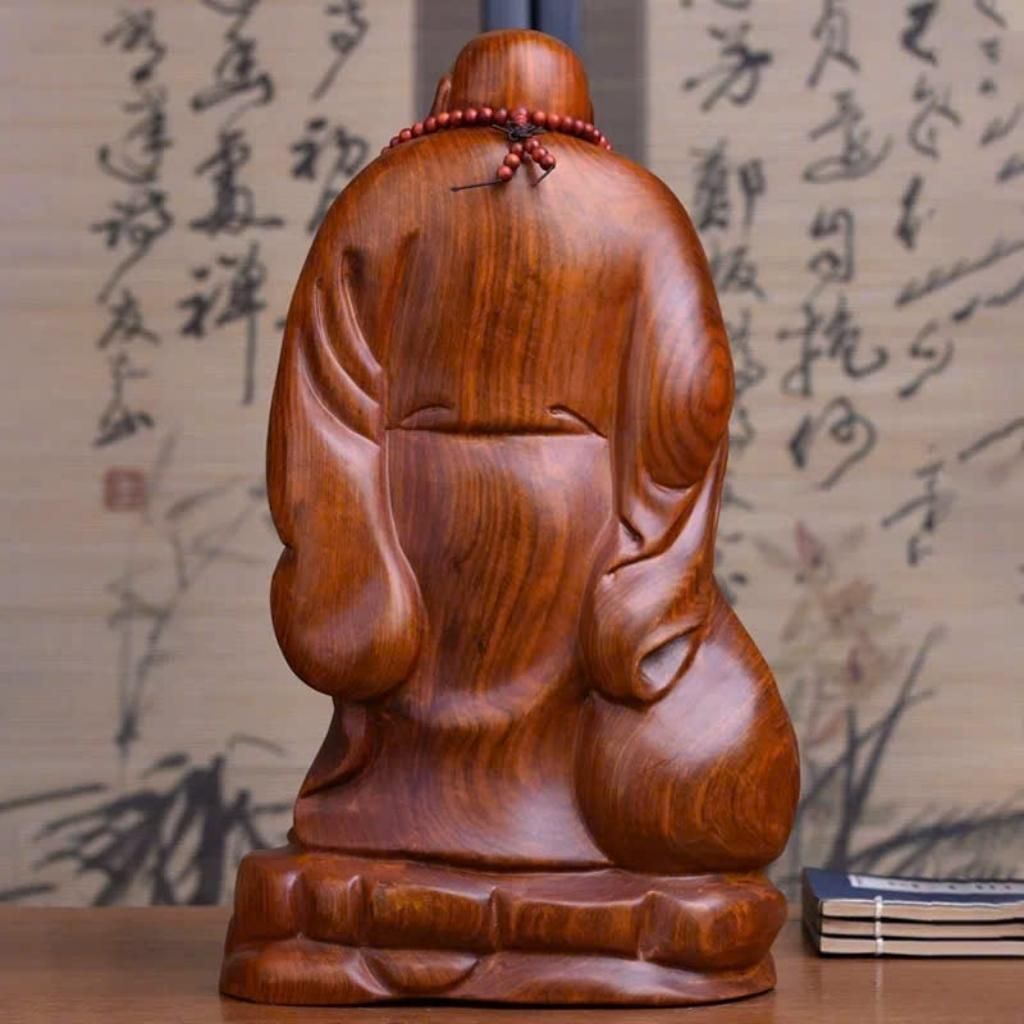 Tượng di lặc gỗ hương BKWOVN-9132