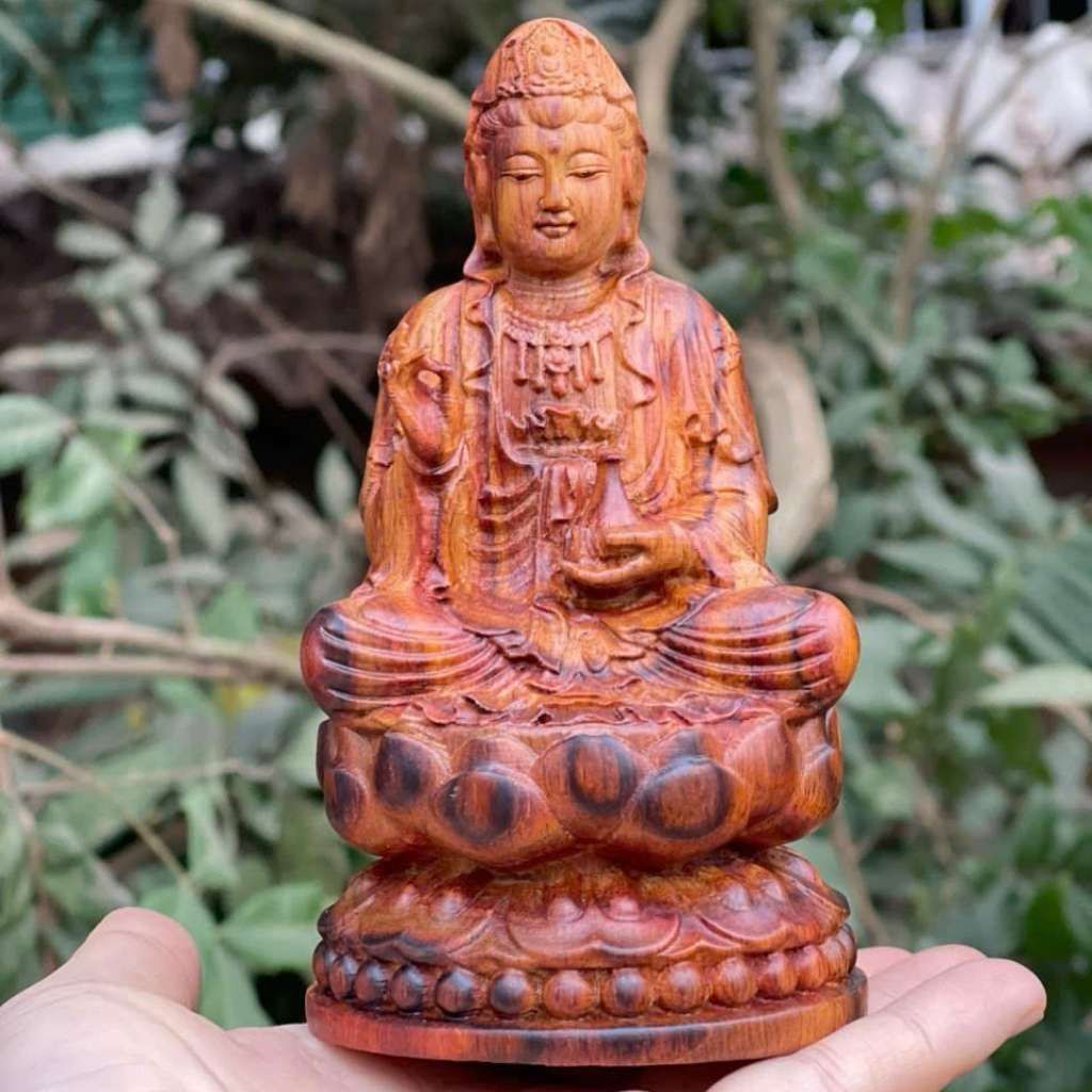 Phật bà Quan Âm ngồi đài sen BKWOVN-9146