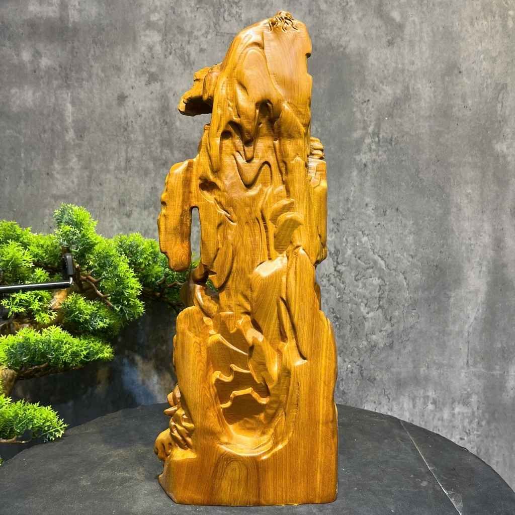 Phật Tự Tại Gỗ Bách Nguyên Khối BKWOVN-9161
