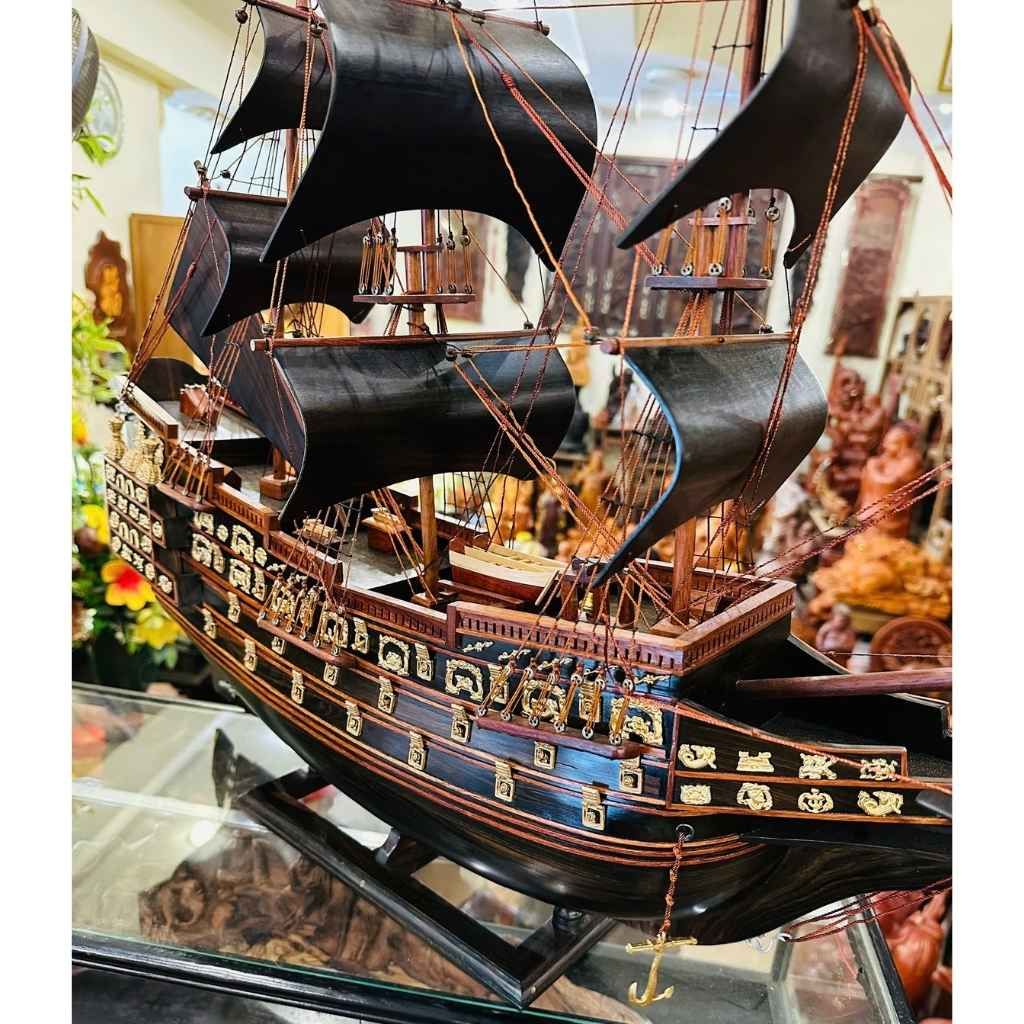 Thuận Buồm Xuôi Gió Gỗ Mun Hoa BKWOVN-9163