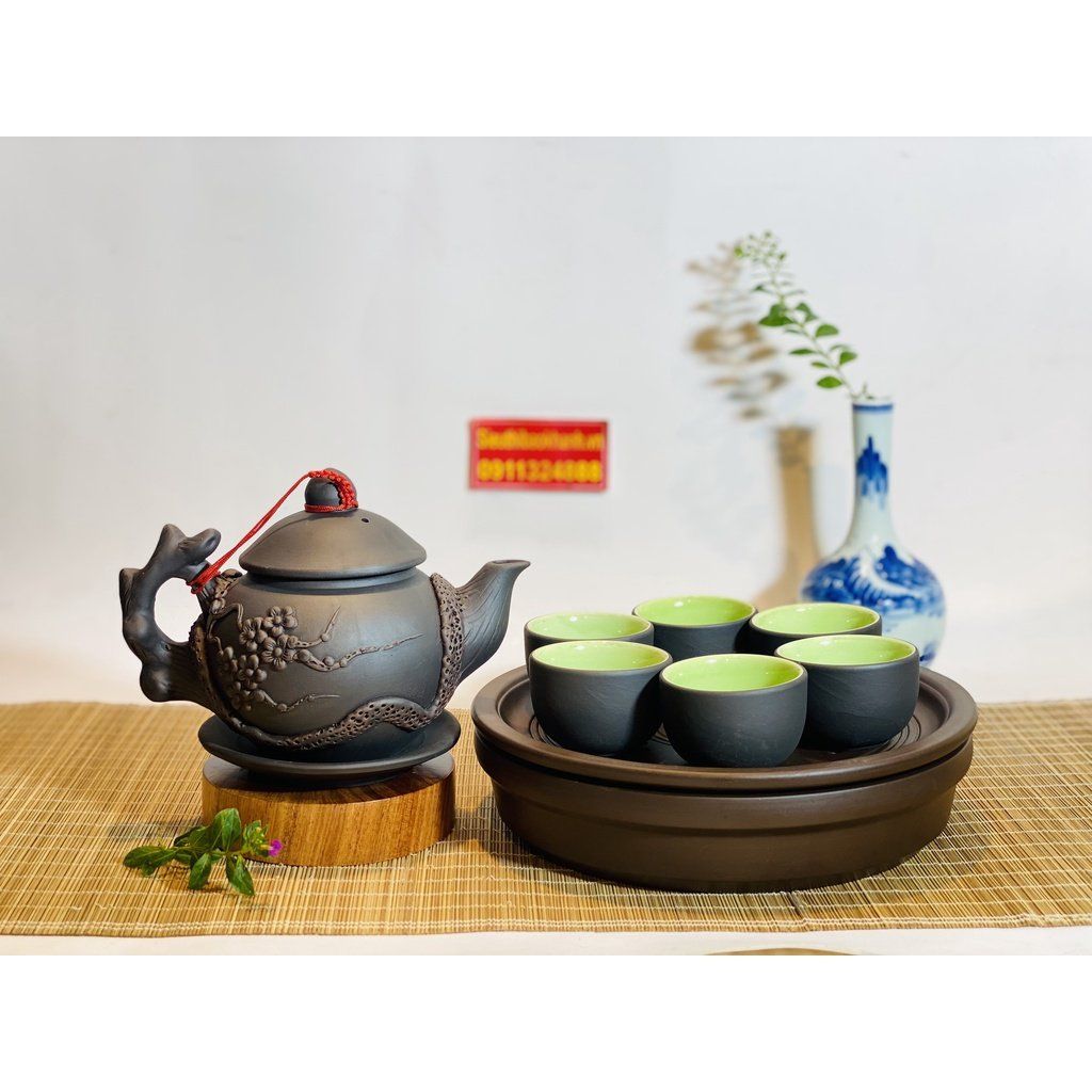 Bộ ấm chén tử sa Bát Tràng