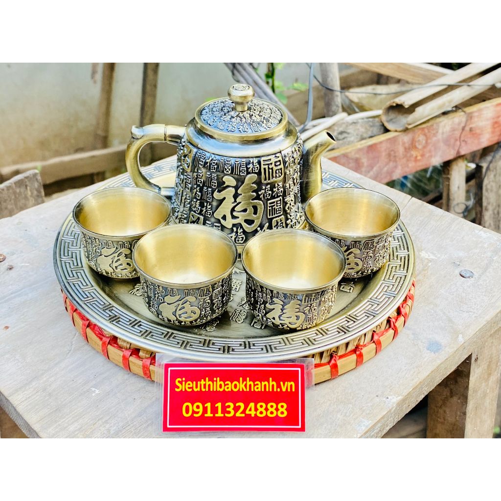 Bộ Ấm Chén Đồng
