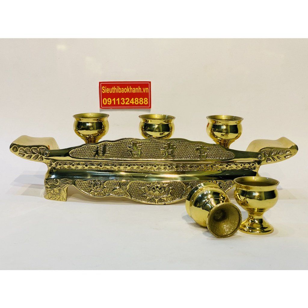 Bộ kỷ 5 chén chất liệu đồng nguyên chất ( loại 36 cm)