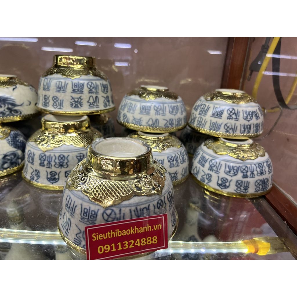 Bát men rạn bọc đồng
