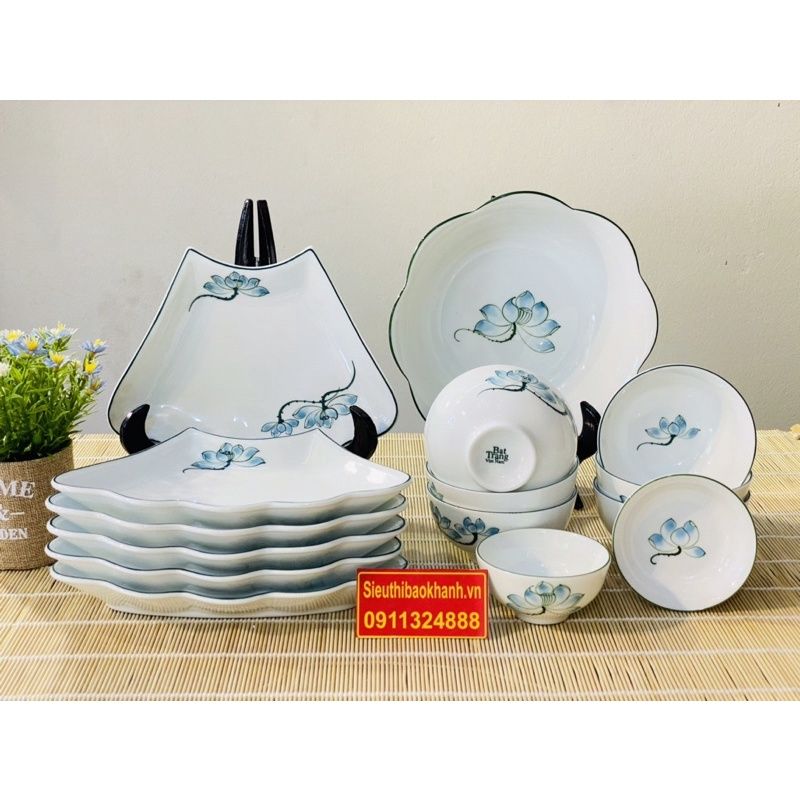 Bộ bát đĩa Bát Tràng cao cấp