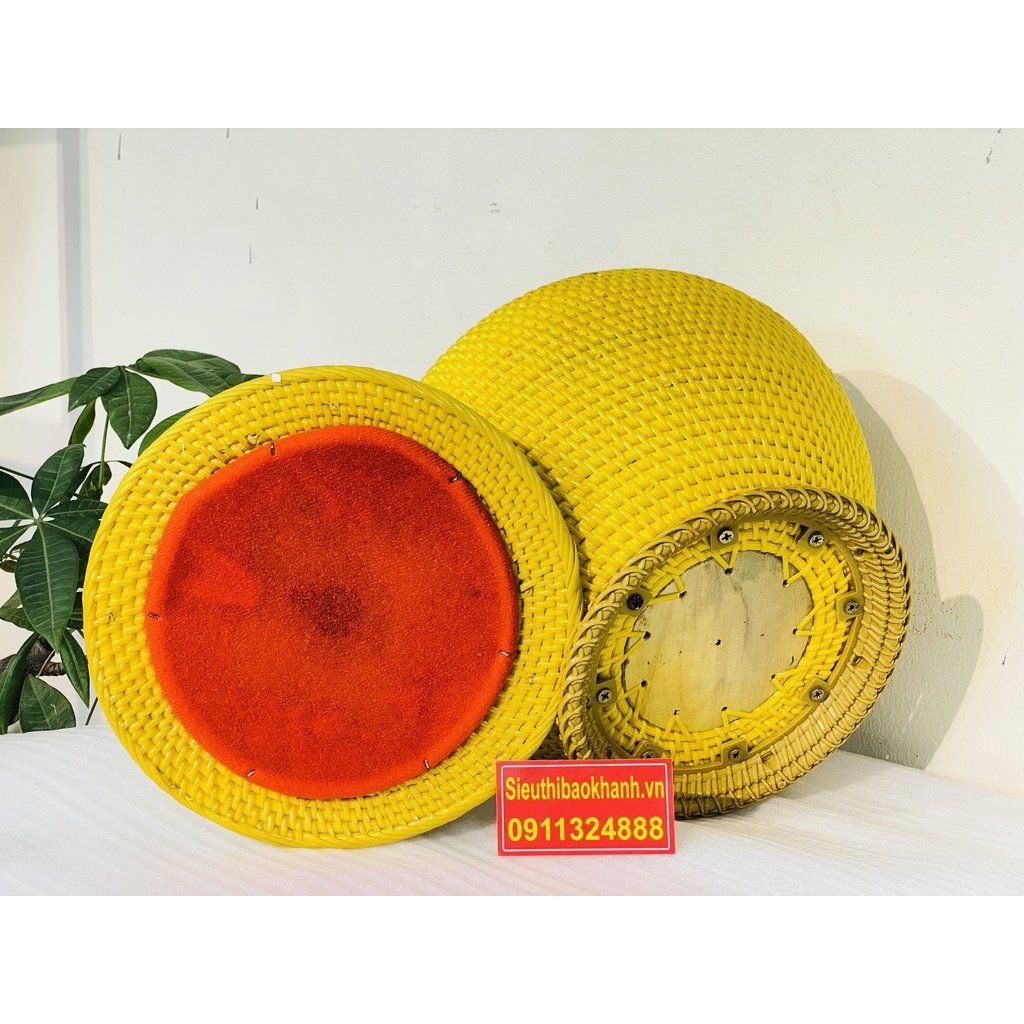 GIÀNH Ủ TÍCH NHỰA GIẢ MÂY TRE ĐAN 25CM-MỸ NGHỆ BẢO KHÁNH