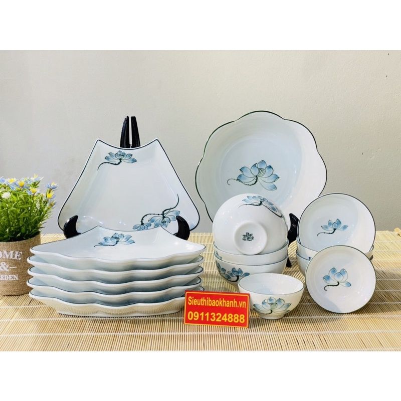 Bộ bát đĩa Bát Tràng cao cấp