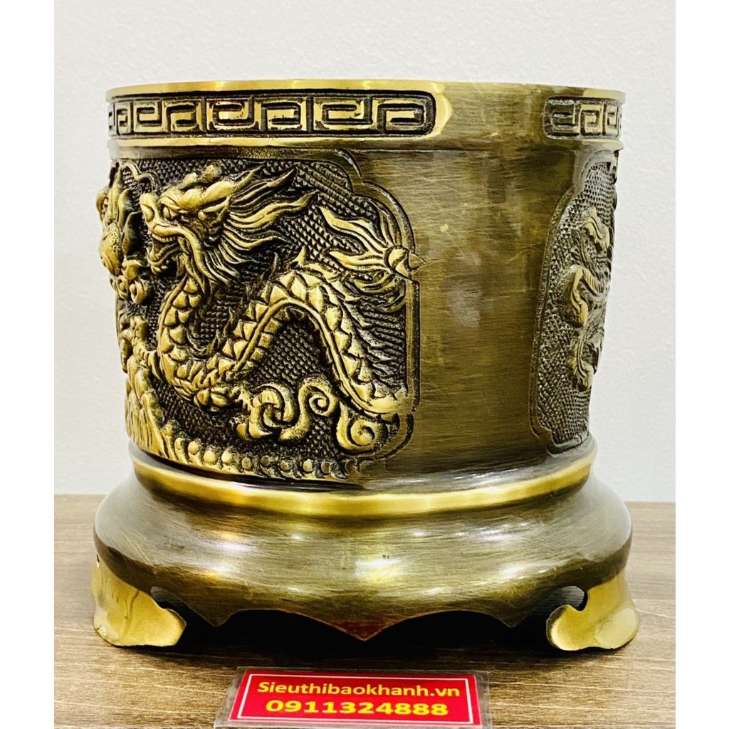 Bát đựng hương đồng long phụng