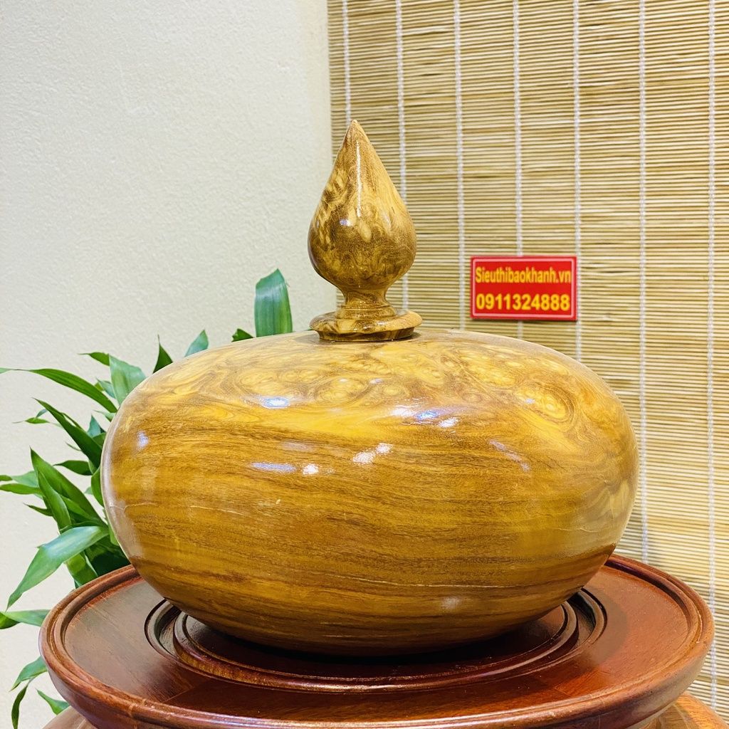 Chum phong thủy chất liệu gỗ Nu Nghiến cao cấp 20cm