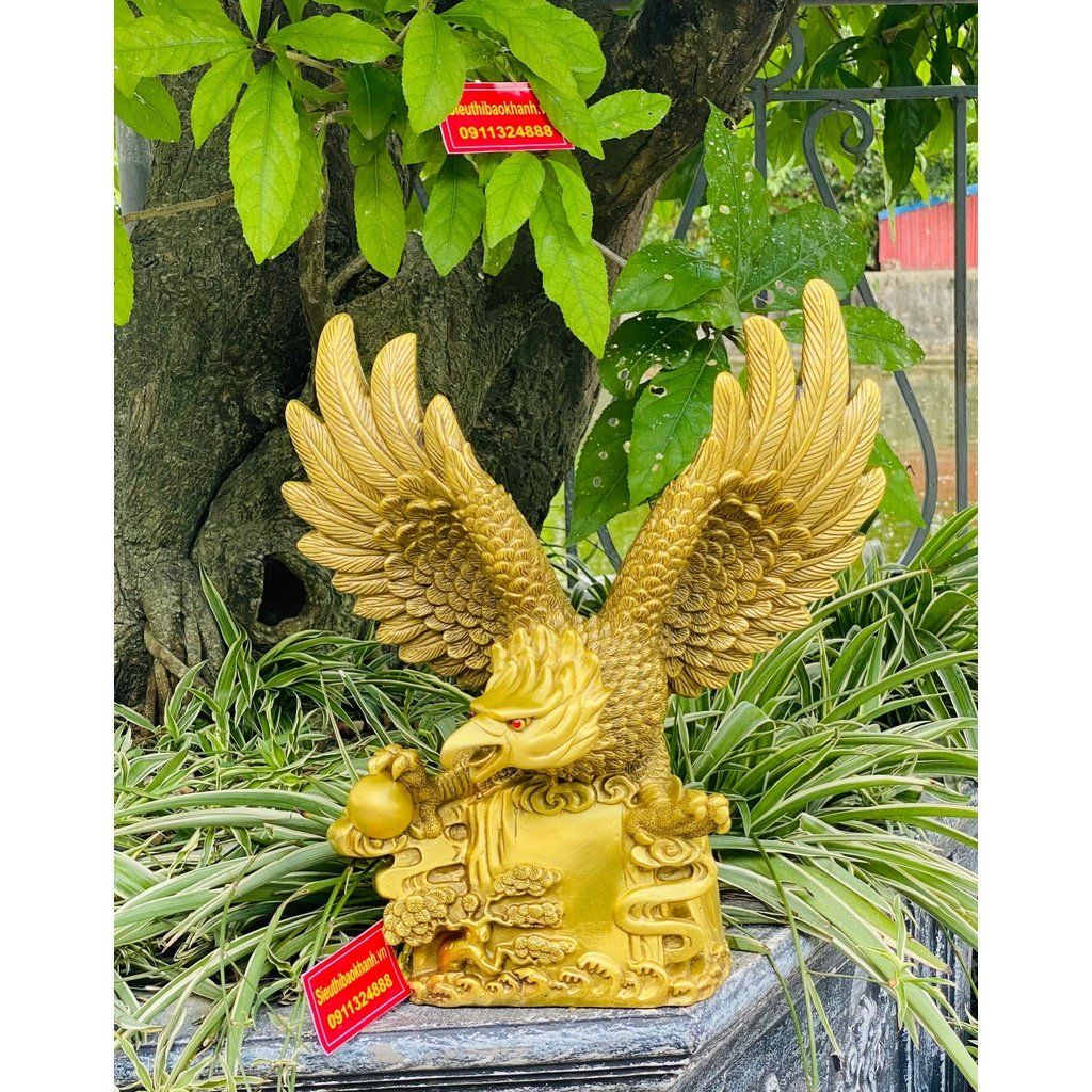  [VẬT PHẨM PHONG THỦY]-Tượng Đại Bàng Tung Cánh Đồng Đại Bái Chính Hãng 42cm-phong thủy bảo khánh 