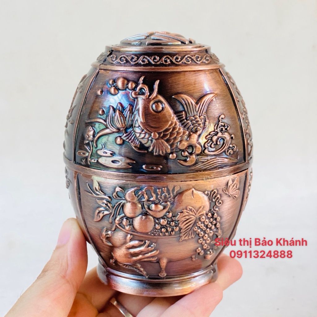 Hộp đựng tăm bằng đồng