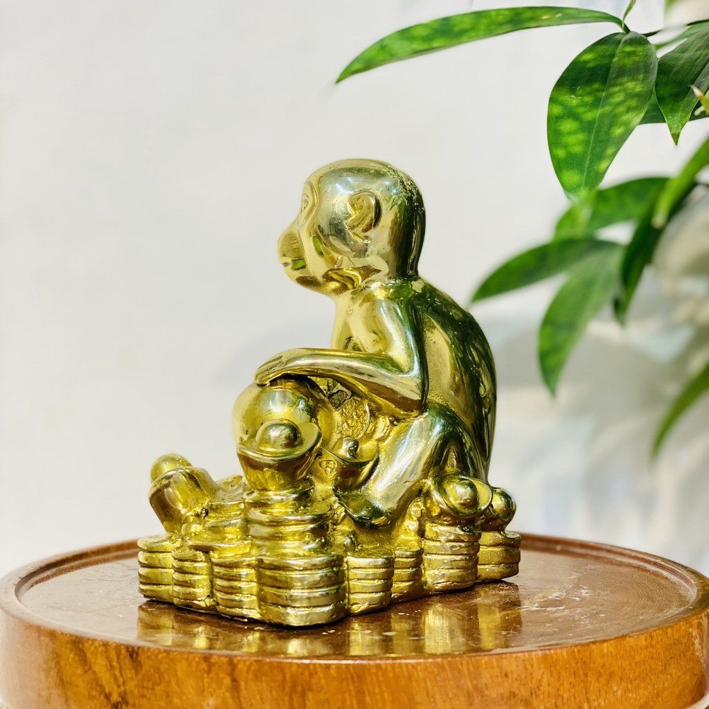 Tượng Khỉ vàng,linh vật phong thủy-bảo khánh việt nam
