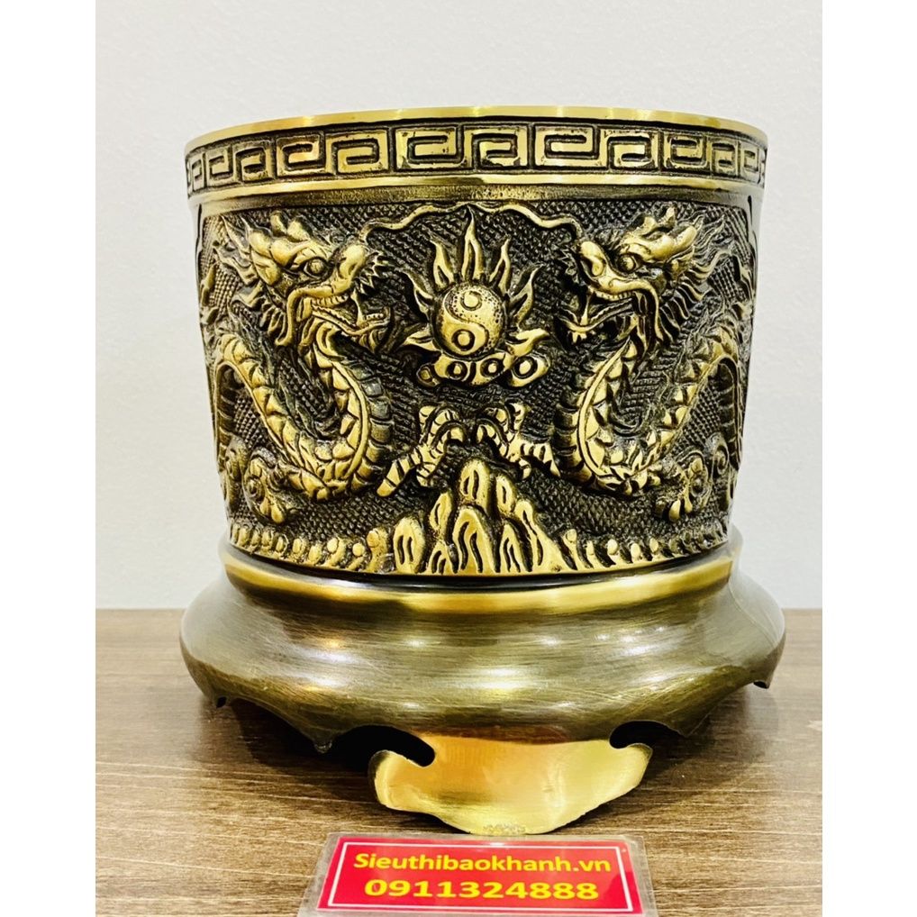 Bát đựng hương đồng long phụng