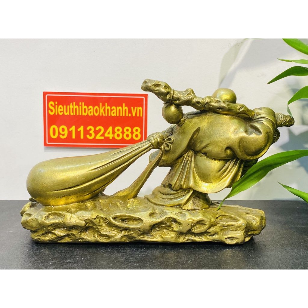 Tượng Di Lặc kéo bao chế tác từ đồng-bảo khánh việt nam 12cm