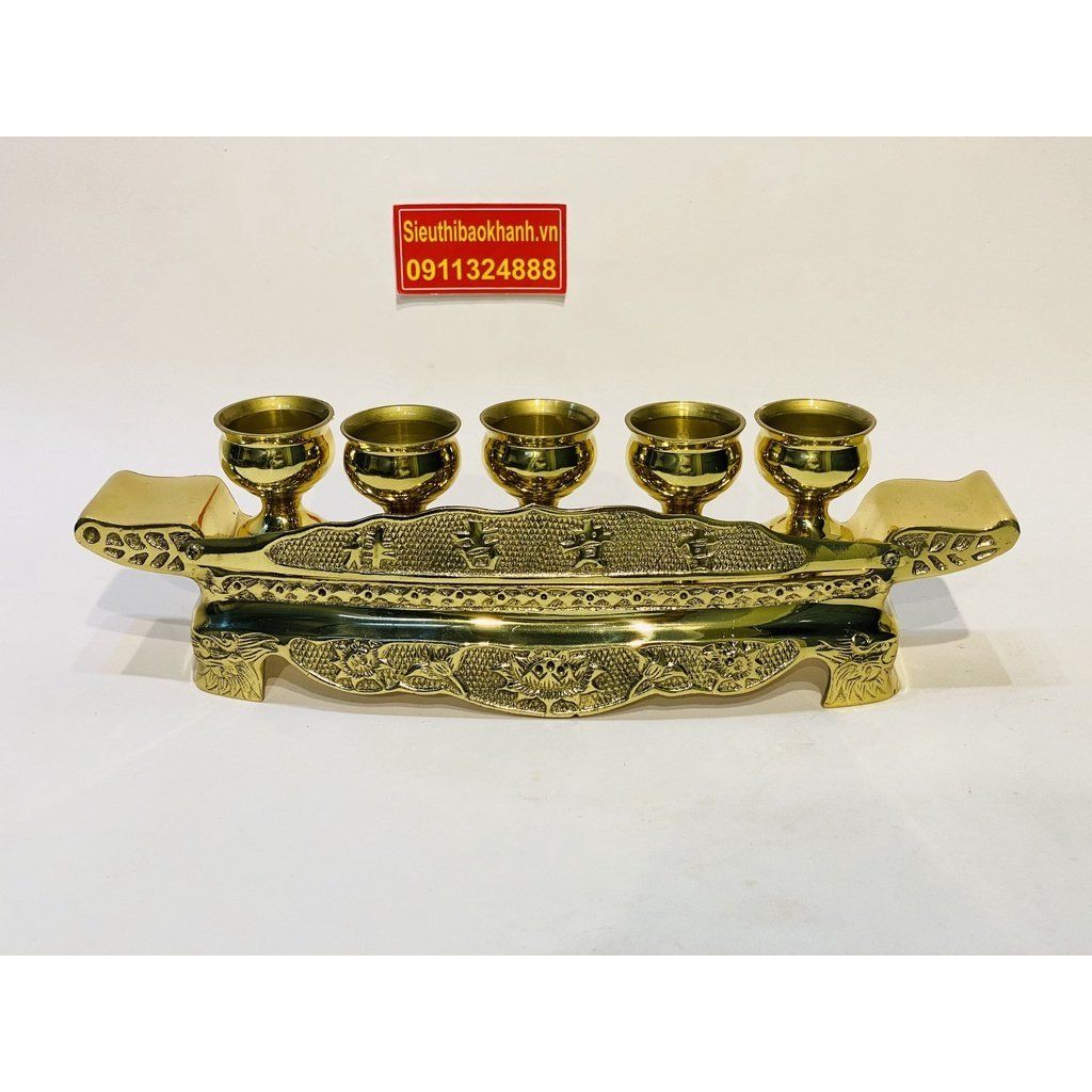 Bộ kỷ 5 chén chất liệu đồng nguyên chất ( loại 36 cm)