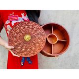  [ĐỒ DÙNG NGÀY TẾT]-Khay đựng bánh kẹo bằng gỗ hương thiết kế cao cấp 30cm-Siêu thị Bảo Khánh 