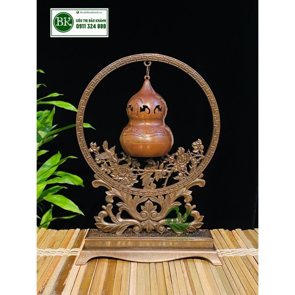 Xông trầm hương đồng quà tặng,đồ trang trí cao cấp 25cm