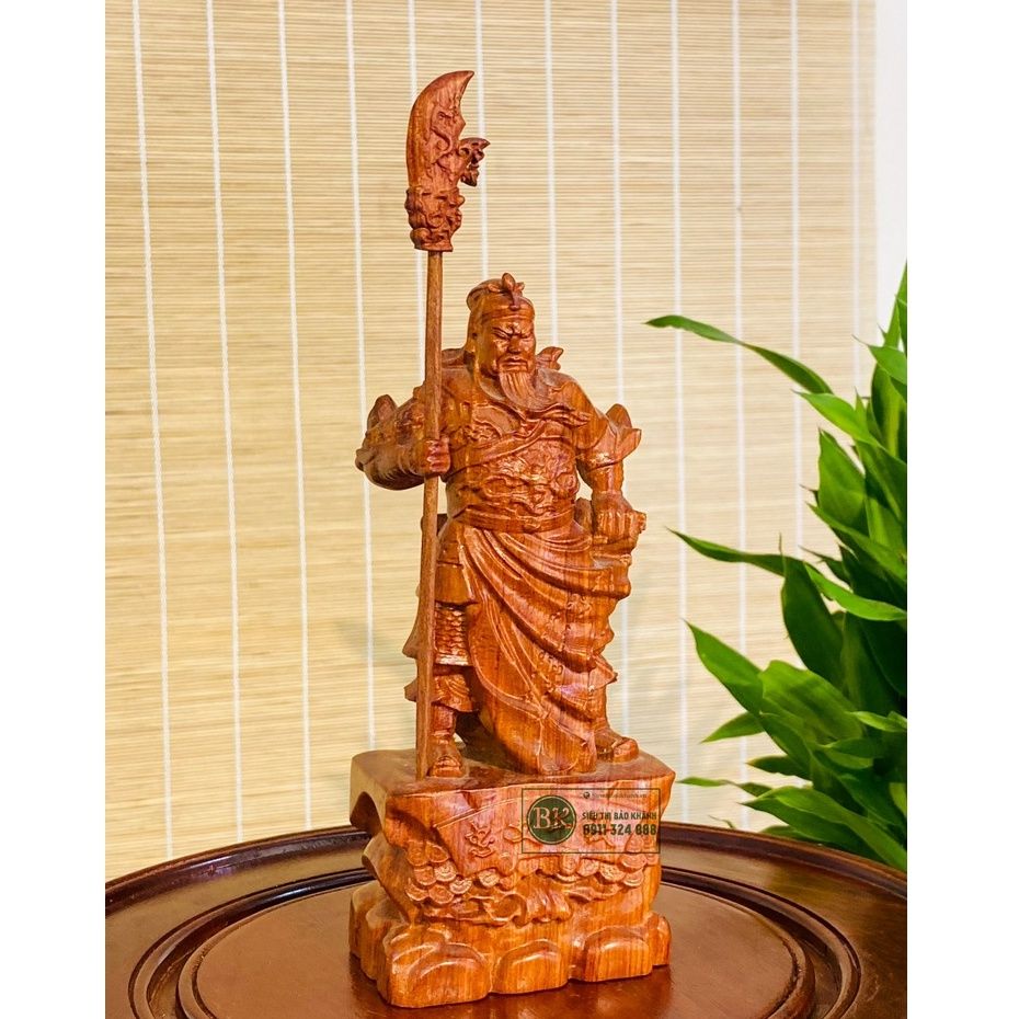  Tượng Quan Công phong thủy ,quà tặng,trang trí gỗ hương 20cm 