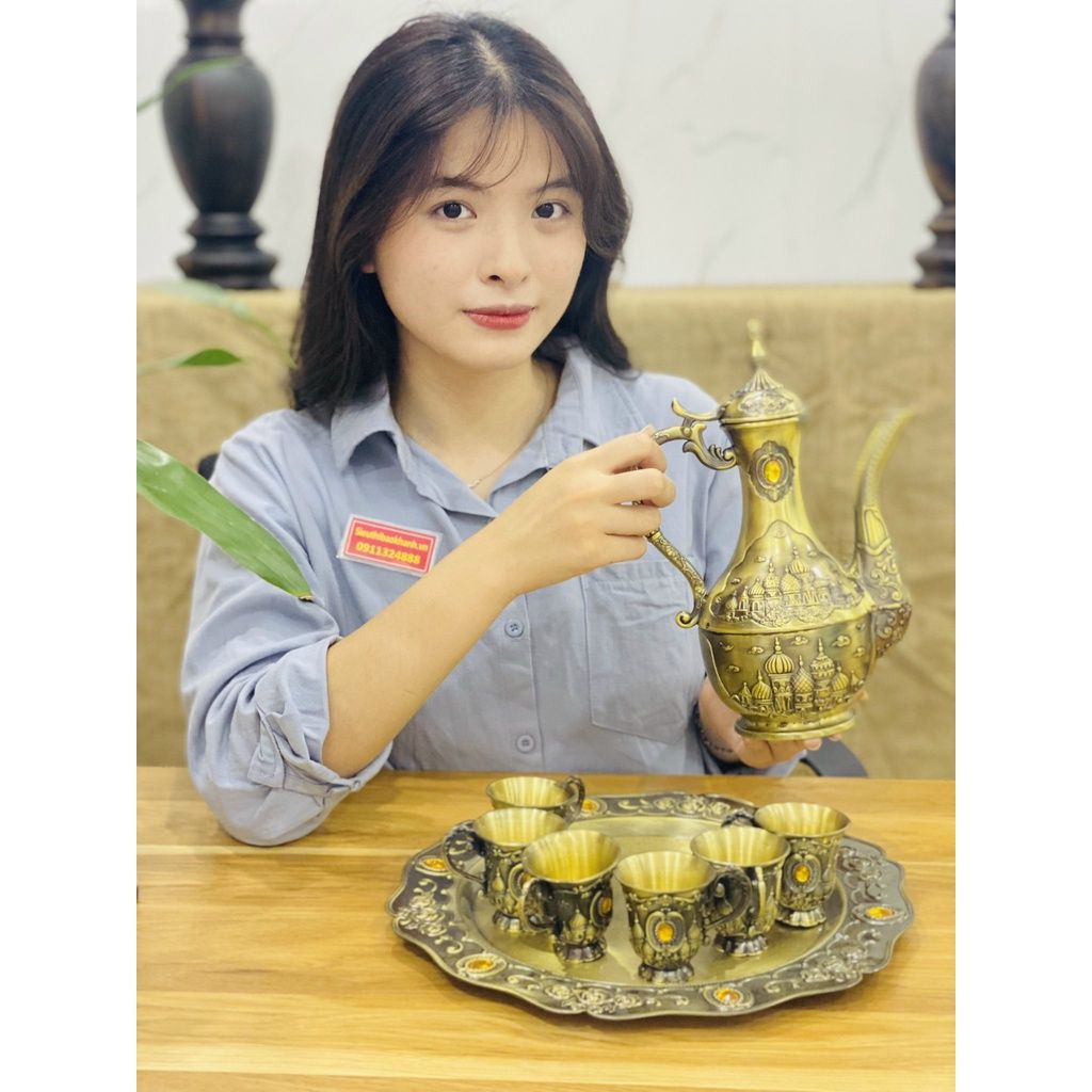 Bộ ly đồng vàng cao cấp