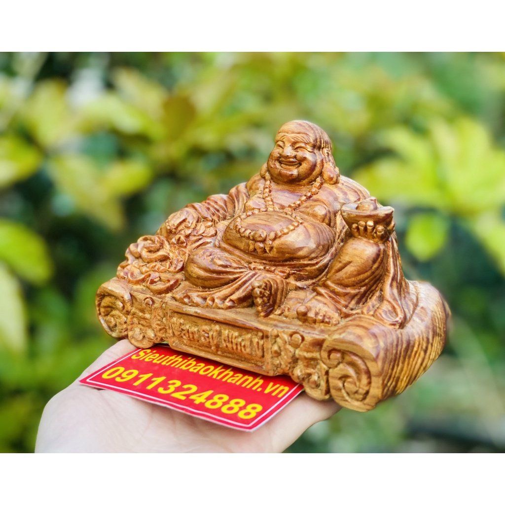 Tượng Di Lặc Bồ Tát Gỗ Huyết Long Cao Cấp 12cm