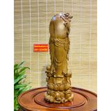  Tượng Phật Bà Quan Âm gỗ bách xanh 30cm-siêu thị bảo khánh 