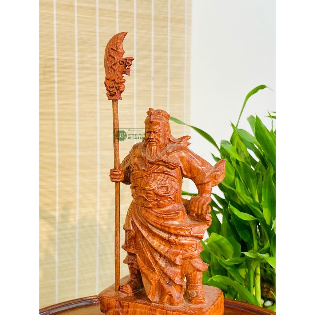Tượng Quan Công phong thủy ,quà tặng,trang trí gỗ hương 20cm