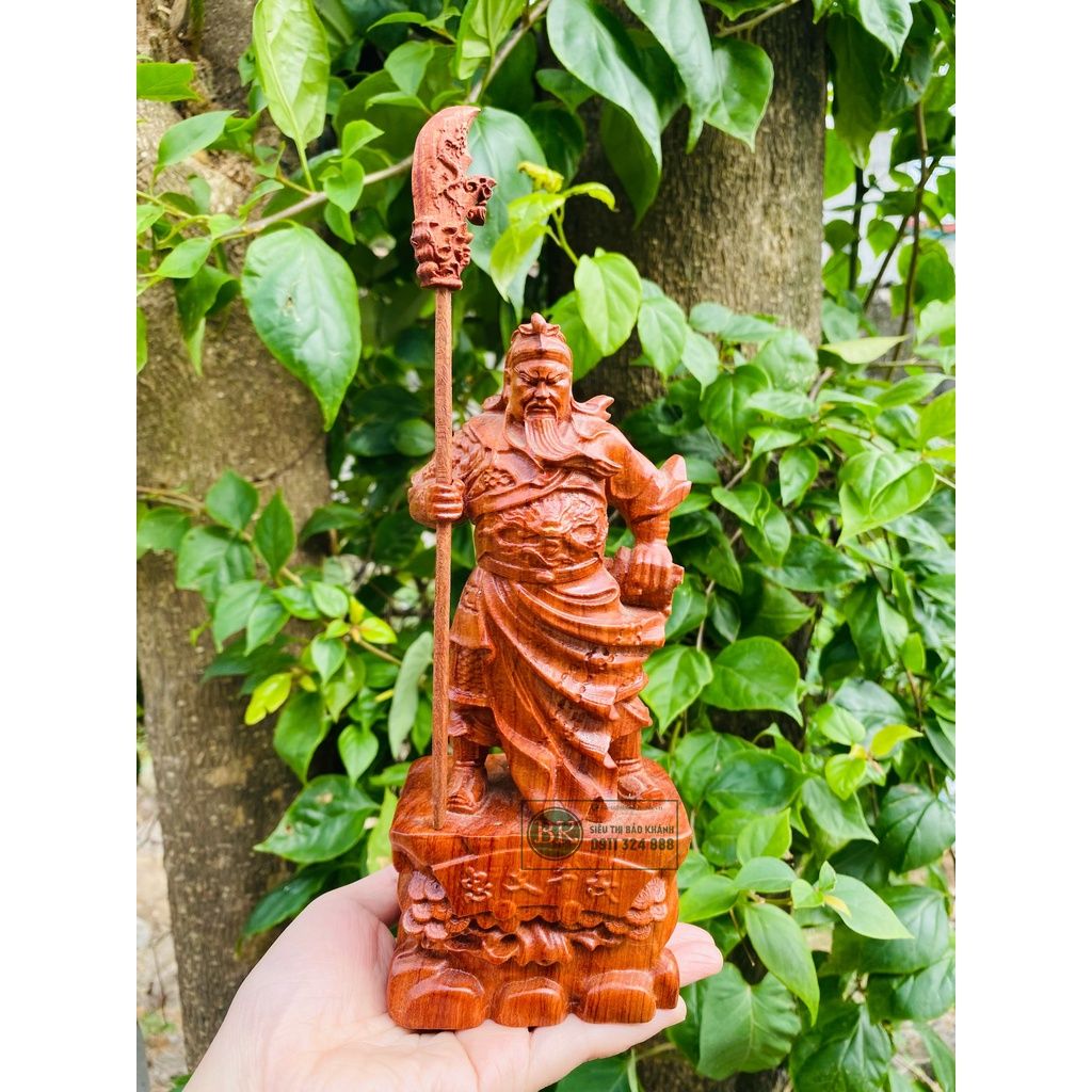 Tượng Quan Công phong thủy ,quà tặng,trang trí gỗ hương 20cm