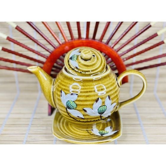 BỘ ẤM CHÉN GỐM SỨ BÁT TRÀNG DA LƯƠN CAO CẤP - Siêu Thị Bảo Khánh