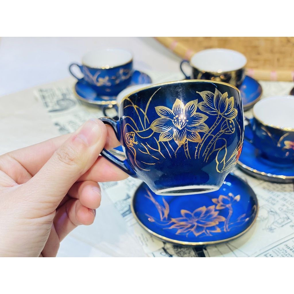 Bộ ấm chén,ấm trà Đẹp chính hãng Bát Tràng-Gốm sứ Bảo Khánh